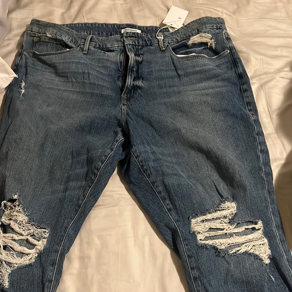 NWT Good American good girlfriend jeans size 18